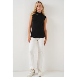 بودي نسائي بدون أكمام 4348 - أسود Women's Sleeveless Bodysuit 4348 - Black