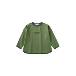 تيشيرت أطفال بأكمام طويلة وقصة واسعة، قطن 100%، لون أخضر زيتي، 2-8 سنوات Kids' Loose Fit Long Sleeve T-Shirt, 100% Cotton, Olive Green, Ages 2-8