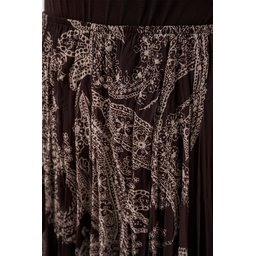 تنورة نسائية شيفون تُل غير متماثلة 8061 - بني Women's Asymmetrical Tulle Chiffon Skirt 8061 - Brown