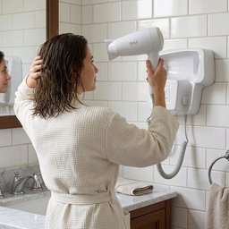 مجفف وسشوار الشعر الفندقي راف RAF Wall-Mounted Hotel Hair Dryer