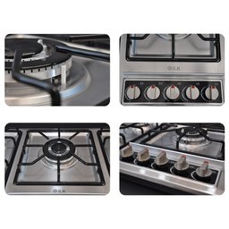 طباخ منضدي إيلك 90 سم زجاجي ستيل ILK 90cm Built-in Gas Hob – Stainless Steel