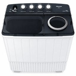 غسالة هايسنس حوضين 14 كيلو مع نشافة 7.5 كيلو و3 برامج غسيل Hisense 14kg Twin Tub Washing Machine with 7.5kg Spin Dryer and 3 Wash Programs
