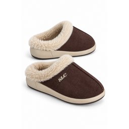 شبشب منزلي نسائي شتوي Muggo BLADE مبطن بالفرو ونعل مريح - بني Muggo BLADE Women's Winter Home Slippers - Fur Lined, Comfortable Sole - Brown