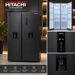 ثلاجة هيتاشي سايد باي سايد HITACHI SIDE BY SIDE