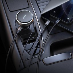 7149. شاحن سيارة MC 80 واط مدمج 80 سم كابل قابل للسحب أسود 7149. MC 80W Car Charger Built-in 80cm Retractable Cable black