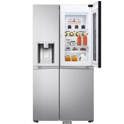 ثلاجة إل جي سايد باي سايد 21 قدم بسعة 611 لتر مع InstaView وضاغط Inverter Linear وتقنية DoorCooling+ LG 21ft 611L Side-by-Side InstaView Refrigerator with Inverter Linear Compressor and DoorCooling+