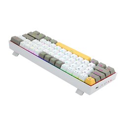 كيبورد ألعاب ميكانيكي ريدراجون K530RGB-PRO دراكونيك | أصفر/أبيض/رمادي، لاسلكي 3 مودات، مفاتيح Hot-swap، إضاءة RGB Redragon K530RGB-PRO Draconic Wireless Mechanical Gaming Keyboard | Yellow/White/Gray, 60% Compact, Hot-Swap, RGB, Bluetooth