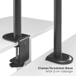 حامل شاشتين مكتبي متحرك من الفولاذ LDT66-C024 LDT66-C024 Dual-Monitor Steel Articulating Monitor Mount