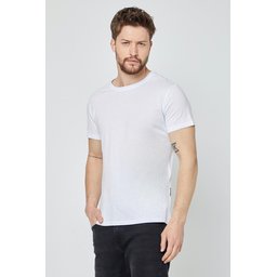 حزمة تي شيرت رجالي أساسي 5 قطع، قطن 100%، قصة عادية، ياقة دائرية - أسود Men's Multi-Color 100% Cotton T-Shirt Regular Fit Crew Neck 5-Pack Basic T-Shirts - Black