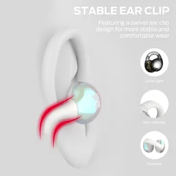 سماعات مونستر AC600 اللاسلكية بتصميم مفتوح ومشبك للأذن – أبيض Monster Open Ear AC600 Clip-On Wireless Earbuds - White