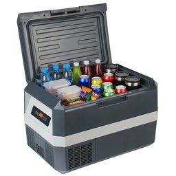 ثلاجة تخييم محمولة هاوسبيرغ Hausberg بسعة 28 لتر – رمادي وأسود Hausberg HB-G060 Portable Camping Refrigerator - 28 Liters - Gray and Black