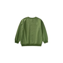 سويت شيرت شتوي للأولاد بطبعة - أخضر زيتي (8-12 سنة) Boys' Printed Winter Sweatshirt - Olive Green (8-12 Years)