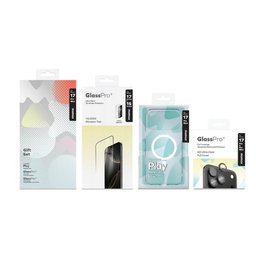 حزمة موماكس مجموعة هدايا جراب + لاصق شاشة 3 + لاصق كاميرا ايفون 16 برو Momax Bundle Gift Set MX case + 3D Screen Protector + Lens Protector iPhone 16 Pro
