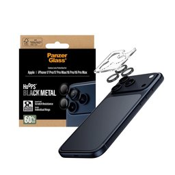 واقي عدسات الكاميرا بحلقات سوداء للاي فون 17 برو واي فون 17 برو ماكس Black Lens Protector - Rings