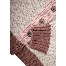 جاكيت تريكو بأزرار للأطفال 2-8 سنوات - وردي طبيعي Knitted Buttoned Cardigan for Kids 2-8 Years - Natural Pink