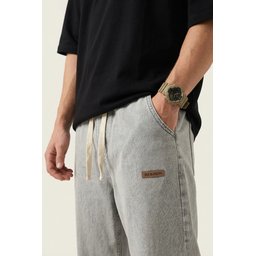 بنطلون جينز رجالي بقصة مريحة Baggy 30073 - لون حجري Men's Relaxed Fit Baggy Jeans 30073 - Stone Wash