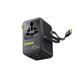 محول السفر العالمي Baseus PicoGo AG11 بقدرة 45 واط، Baseus PicoGo AG11 45W Universal Travel Adapter,