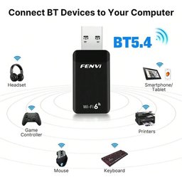 ادابتر وايفاي وبلوتوث FENVi AX900 WiFi 6 +  Bluetooth USB Adapter for PC FENVi AX900 WiFi 6 +  Bluetooth USB Adapter for PC