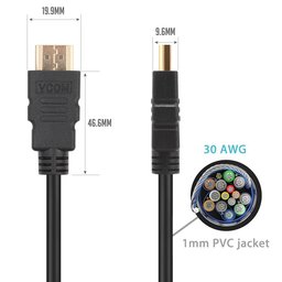 كيبل VCOM HDMI 2.0 ذكر إلى ذكر بطول 1.5 متر VCOM HDMI 2.0 AM/AM Normal Cable 1.5M