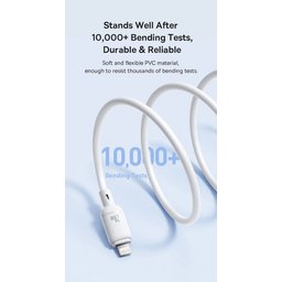 كابل شحن سريع بيسوس سيلكي سيريز تايب سي إلى لايتنينج 20 واط بطول 2 متر Baseus Silky Series Type-C to Lightning PD 20W Fast Charging Cable (2M)