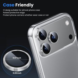 حماية عدسات كاميرا آيفون 18 برو / 18 برو ماكس iPhone 18 Pro / 18 Pro Max Camera Lens Ring Protector