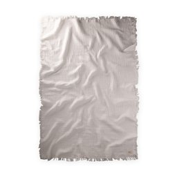 بطانية موسلين عضوية بأربع طبقات مع شراشيب 80x120 سم - لون إكرو Four-Layer Tasseled Organic Muslin Blanket 80x120 cm - Ecru