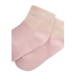 جوارب أطفال بلونين - وردي بودرة (0-4 سنوات) Two-Tone Baby Socks - Powder Pink (0-4 Years)