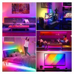 شريط إضاءة LED RGB بطول 3 أمتار من إكسترايك مي مع تحكم عبر البلوتوث والتطبيق HT-5050-B3 Xtrike Me 3M RGB LED Strip (HT-5050-B3) USB BT App Control