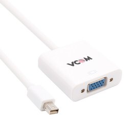 محول VCOM Mini DisplayPort ذكر إلى VGA أنثى بطول 15 سم VCOM Mini DisplayPort Male to VGA Female Adapter 0.15M