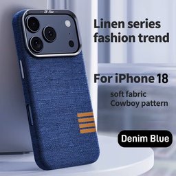 حافظة آيفون 18 برو ماكس من قماش اللينن مع ماك سيف iPhone 18 Pro Max Premium Linen Case with MagSafe