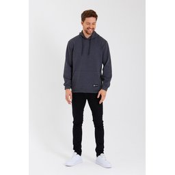 سويت شيرت رجالي بغطاء رأس وجيب كنغر - ANTRASİT Men's Hooded Sweatshirt with Kangaroo Pocket - ANTRASİT