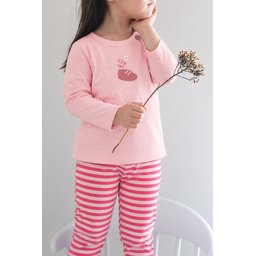 طقم أطفال مطرز موسمي 0-3 سنوات - وردي بودرة Embroidered Seasonal Baby Set 0-3 Years - Powder Pink