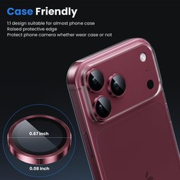 حماية عدسات كاميرا آيفون 18 برو / 18 برو ماكس iPhone 18 Pro / 18 Pro Max Camera Lens Ring Protector