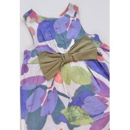 فستان فيسكوز أخضر للبنات 2-8 سنوات Viscose Dress for Girls 2-8 Years - Green