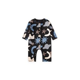 أفرول أطفال موسمي بنقشة - أسود (0-2 سنوات) Patterned Seasonal Baby Romper - Black (0-2 Years)