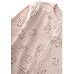 تولوم أطفال بقدم وقفازات مدمجة بنقشة القنفذ البيج 0-9 أشهر Baby Footed Jumpsuit with Integrated Mittens, Beige Hedgehog Print, 0-9 Months