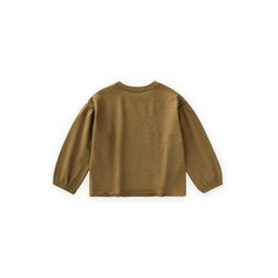 تي شيرت أطفال بأكمام طويلة بتصميم ريفي مصقول - OLIVE Brushed Rustic Long Sleeve T-Shirt for Kids 1-7 Years - OLIVE