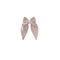 ربطة شعر موسلين مطاطية طويلة بفيونكة - لون فيزون Muslin Elastic Long Bow Hair Tie - Vizon