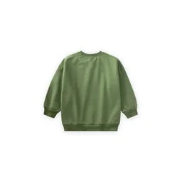 سويتشيرت أطفال قطن بلون أخضر زيتي (2-12 سنة) Kids' Cotton Sweatshirt - Olive Green (Ages 2-12)