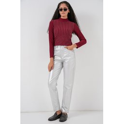 بودي نسائي 922 مزين بالخرز - لون خمري 922 Embellished Women's Bodysuit - Burgundy