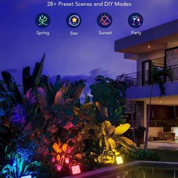 كشافات إضاءة خارجية ذكية جوفي RGBIC (طقم 4 قطع) Govee RGBIC Smart Outdoor Flood Lights (4 Pack)