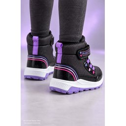 حذاء Muggo HUGGIE شتوي بناتي لامع بتفاصيل قلب، لاصق ورباط - أرجواني Muggo HUGGIE Girls' Winter Boots - Glitter, Heart Detail, Velcro & Laces - Lilac