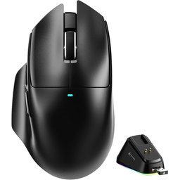 ماوس ألعاب أتاك شارك V6 فائق الخفة، ثلاثي الاتصال مع قاعدة شحن مغناطيسية RGB ATTACK SHARK V6 Ultra-Light Tri-Mode Gaming Mouse with RGB Magnetic Charging Dock