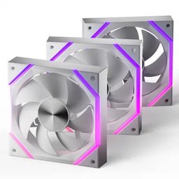 طقم مراوح آسيا هورس NYOTA ARGB بتصميم Reverse – أبيض، 3 مراوح قياس 120 ملم AsiaHorse NYOTA ARGB 120mm Fan 3-Pack Reverse White