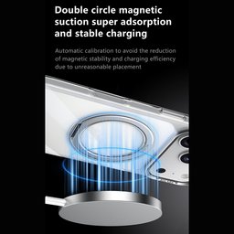 كفر آيفون 18 برو ماكس شفاف كريستالي مع ماك سيف ومسند دوّار iPhone 18 Pro Max SULADA Clear MagSafe 360° Rotating Case