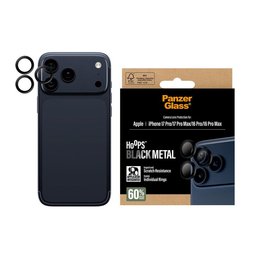 واقي عدسات الكاميرا بحلقات سوداء للاي فون 17 برو واي فون 17 برو ماكس Black Lens Protector - Rings