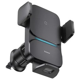 شاحن لاسلكي للسيارة من Wisdom Auto Alignment يُثبّت على فتحة تهوية السيارة (Qi - 15 واط) Wisdom Auto Alignment Wireless Car Charger, Car Air Vent Mount (Qi - 15W)