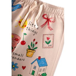 بنطلون أطفال مطبوع من 2-7 سنوات - لون رملي Printed Kids' Trousers 2-7 Years - Sand