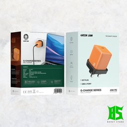 شاحن جداري غان سريع جرين ليون جي سيريز بقوة 45 واط بمنفذ تايب سي - Green Lion G-Charge Series UK Plug GaN Wall Charger USB-C PD 45W