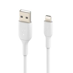 كابل بوست تشارج لايتننغ إلى يو إس بي 1م / 3.3 قدم باللون الأبيض BoostCharge Lightning to USB-A Cable 1m / 3.3ft, White
